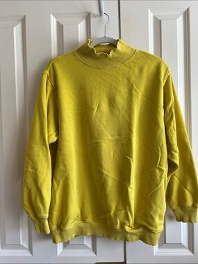 aerie Bright Yellow Turtleneck Sweatshirt in XS